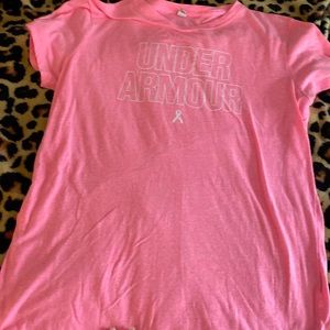 Under armour pink tshirt